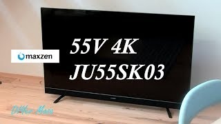 Review] マクスゼン 4K対応液晶テレビ 55V型 maxzen JU55SK03 - YouTube