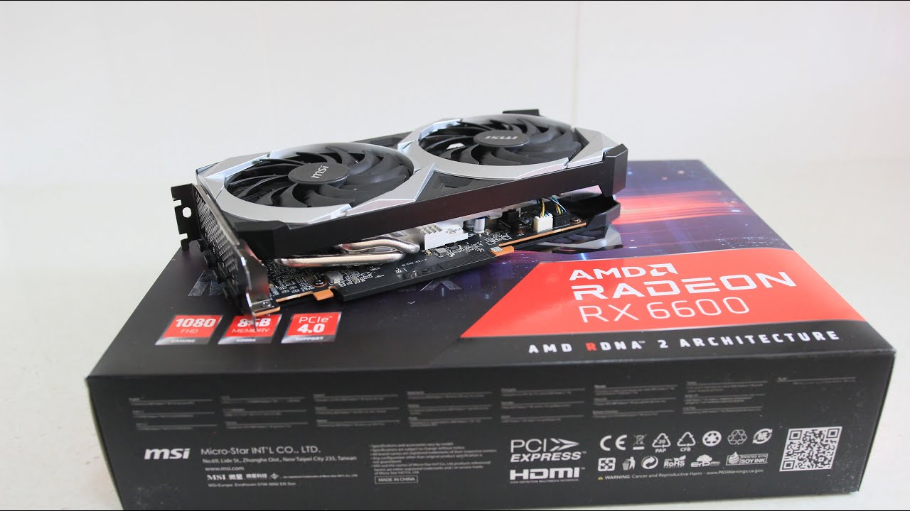 MSI Radeon RX 6600 MECH 2X 8GB GPU Unboxing - YouTube