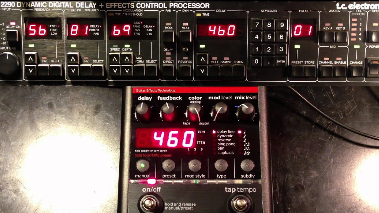 TC Electronic 2290 vs Nova Delay ND-1 - YouTube