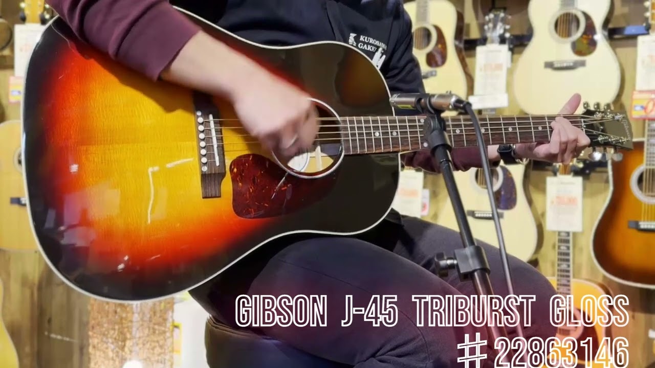 試奏動画】Gibson Japan Limited J-45 Standard Tri-Burst Gloss