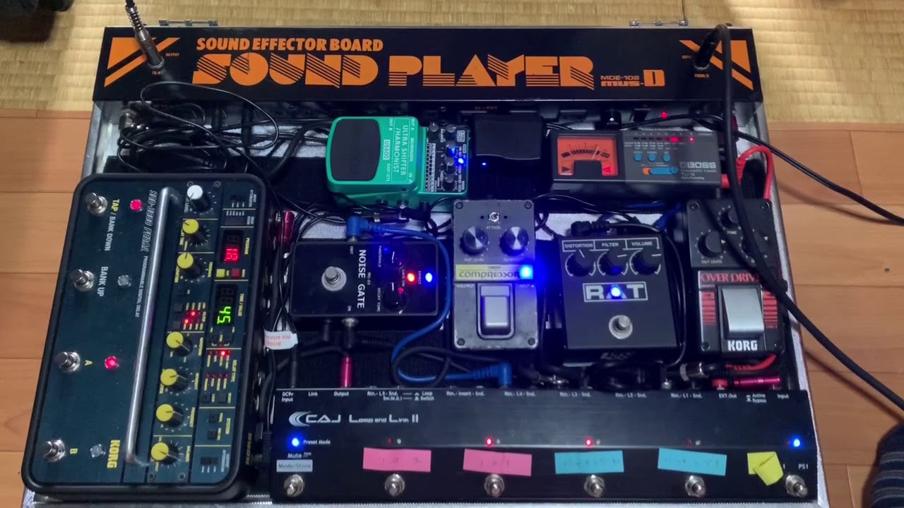 BOOWY用エフェクターボード組み替えました！ - YouTube