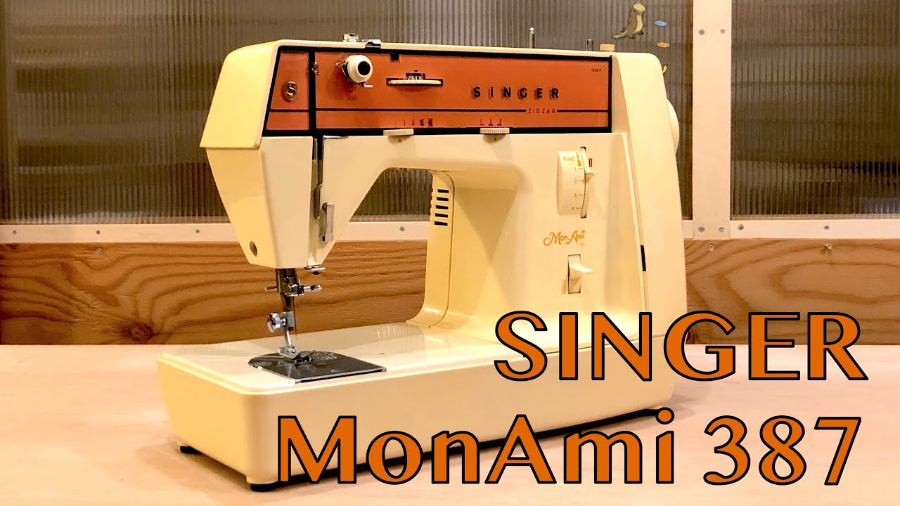 シンガーミシン モナミ387 レストア後の試し縫い - YouTube