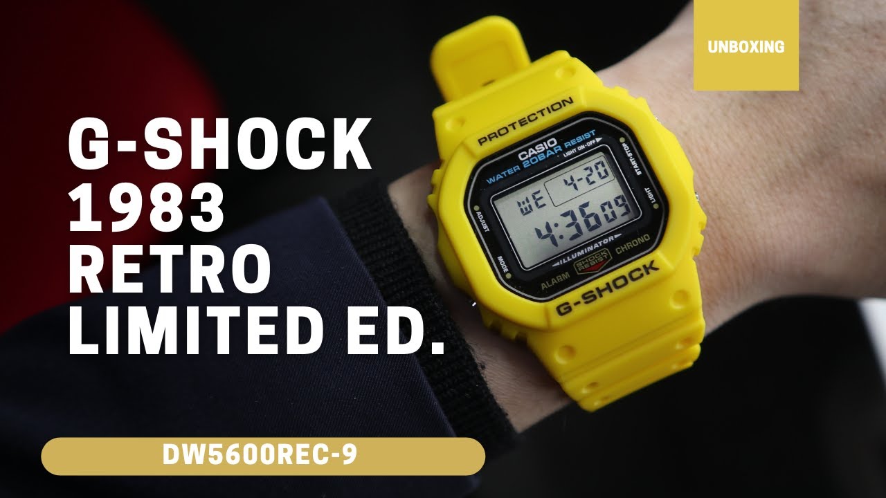 UNBOXING G-SHOCK 1983 RETRO DW5600REC-9 LIMITED EDITION - YouTube