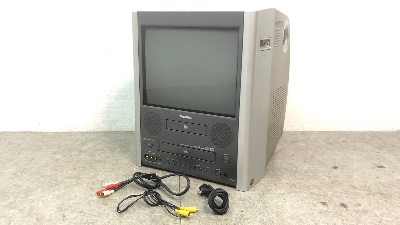 □東芝 TOSHIBA 15VD17 DVD VHS 内蔵 アナログテレビ ブラウン管テレビ