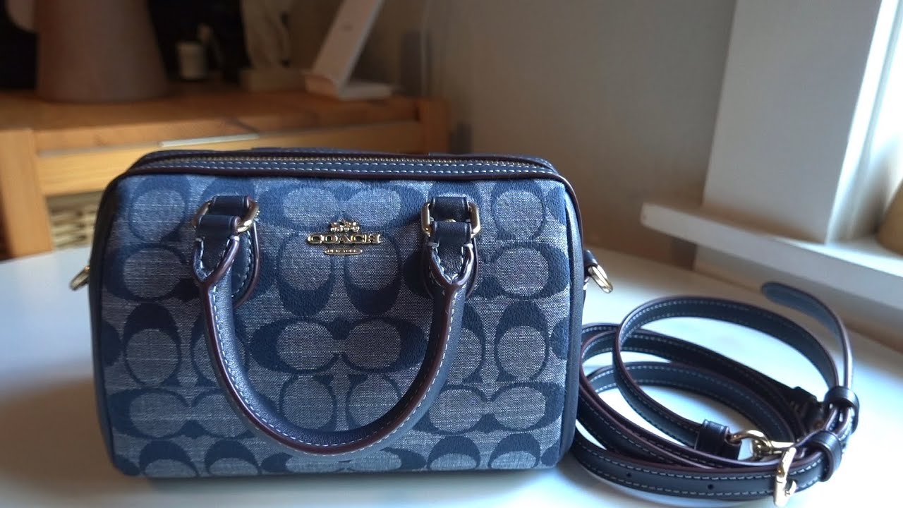 WIMB Introducing Coach Mini Rowan in Signature Chambray Dark Denim