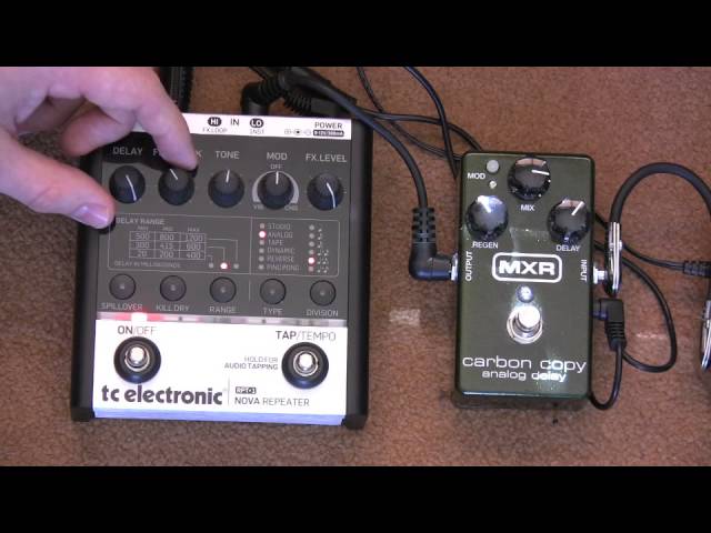 MXR Carbon Copy Delay Vs TC Electronic Nova Repeater - Delay Pedal