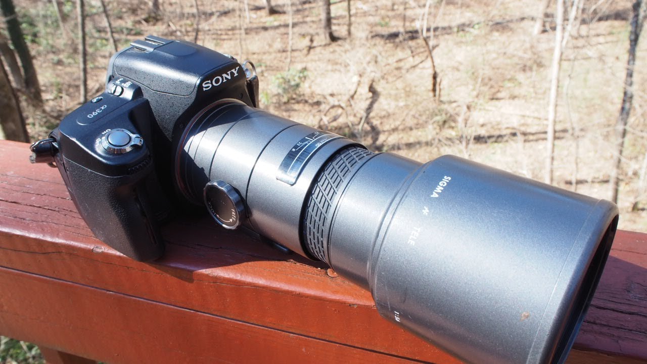 Sigma 400mm f/5.6 prime lens review Sony a390 A mount camera - YouTube