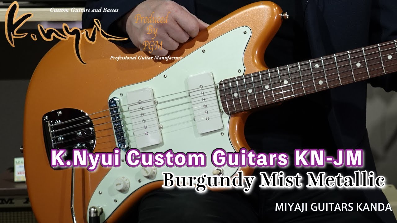 K Nyui Custom Guitars KN JM Orangey Burgundy Mist Metallic