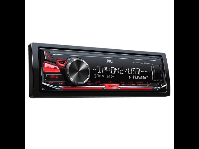 JVC KD-X241 AUX/USB, iPod/iPhone-Android Control. - YouTube