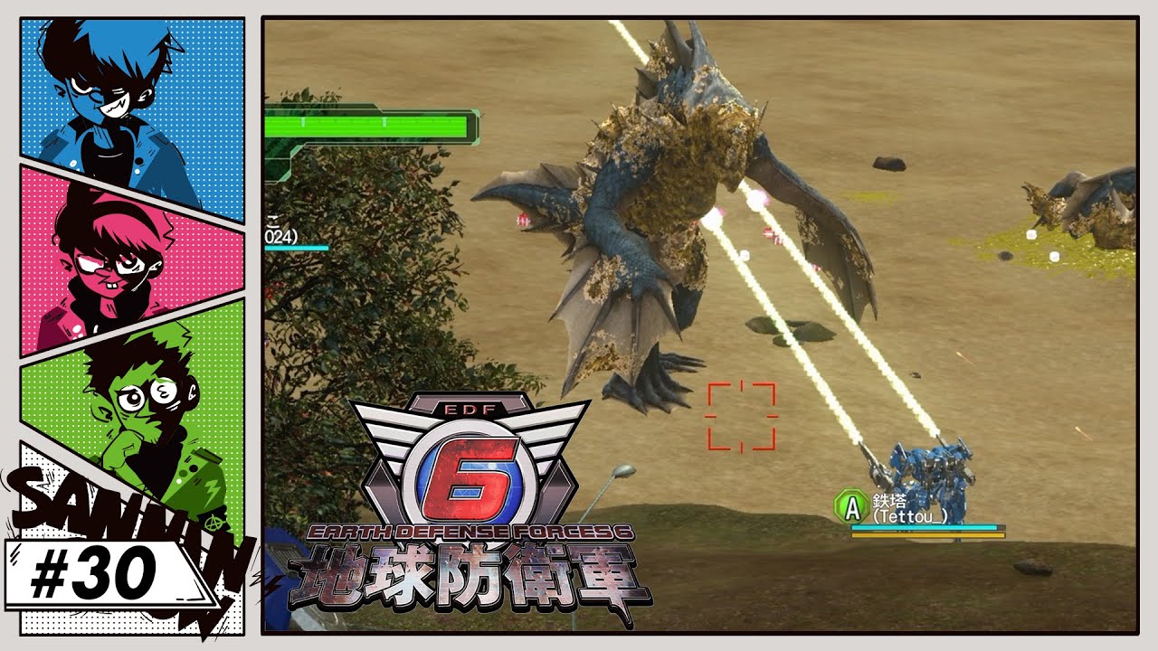 30 エイレンvs魚人【地球防衛軍6】 - YouTube