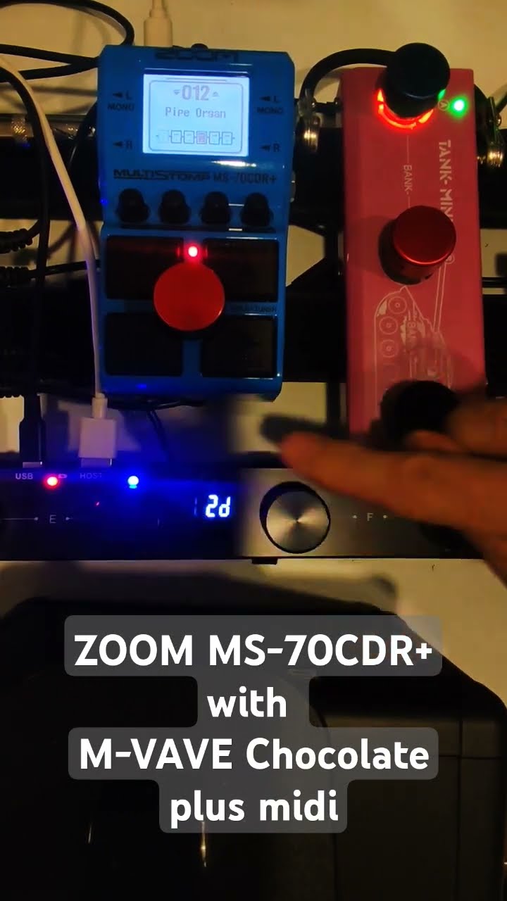 Zoom MS-70CDR+ with M-VAVE chocolate plus midi controller