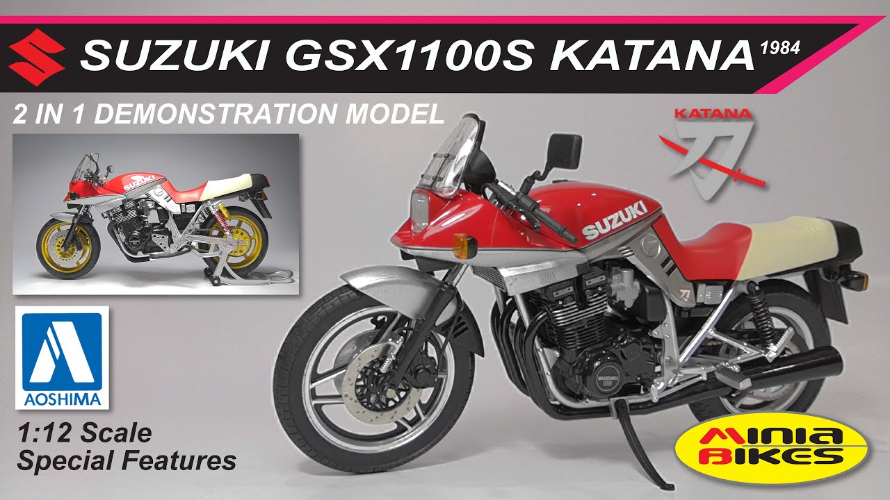 EP144. SUZUKI GSX1100S KATANA 1984 DEMONSTRATION BIKE AOSHIMA 1:12