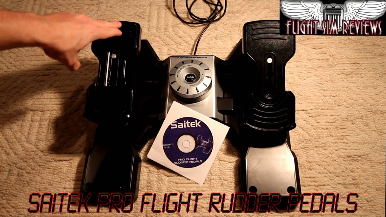 Saitek Pro Flight Rudder Pedal Review - YouTube