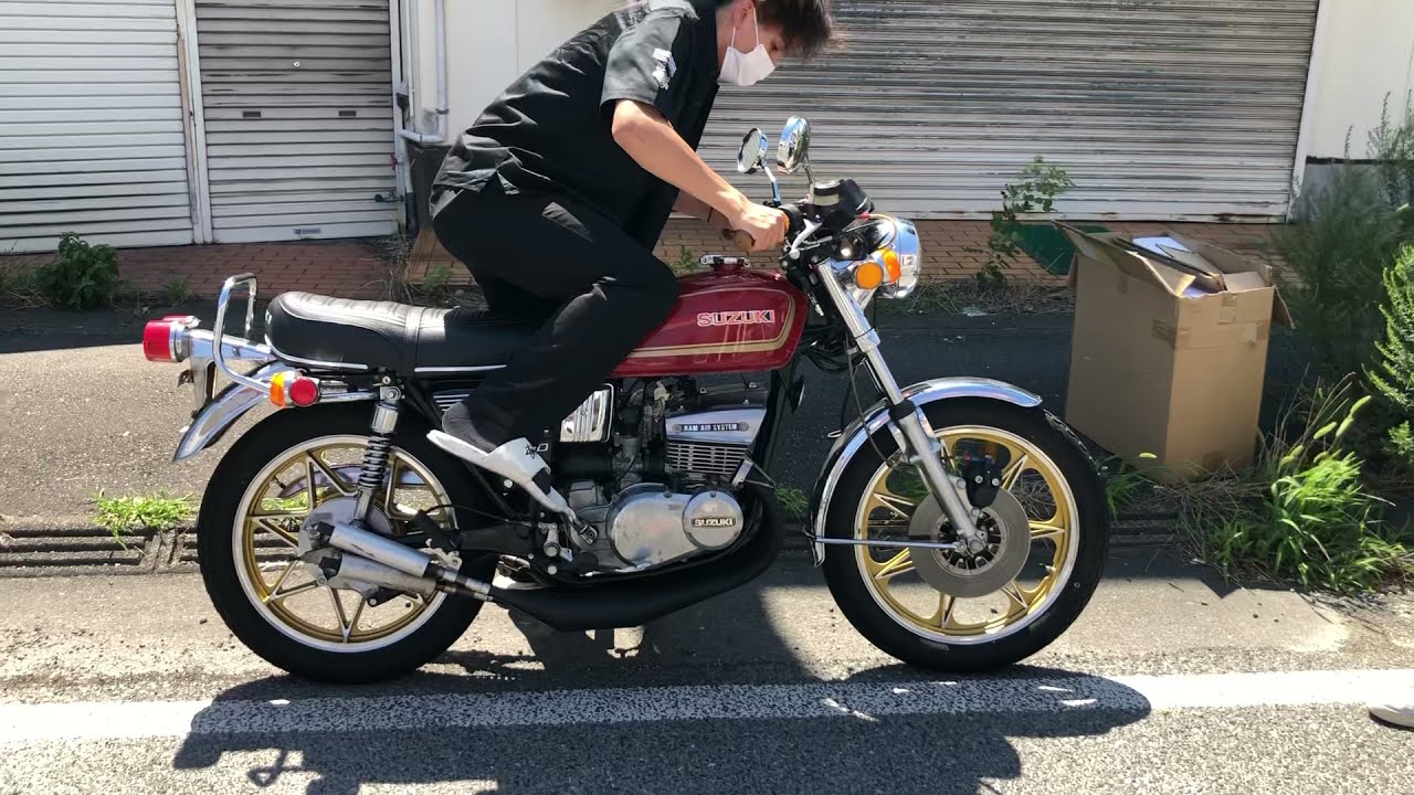 GT380納車 SUZUKI GT380 サンパチ ゼンシン爆竹チャンバー ゼンシン