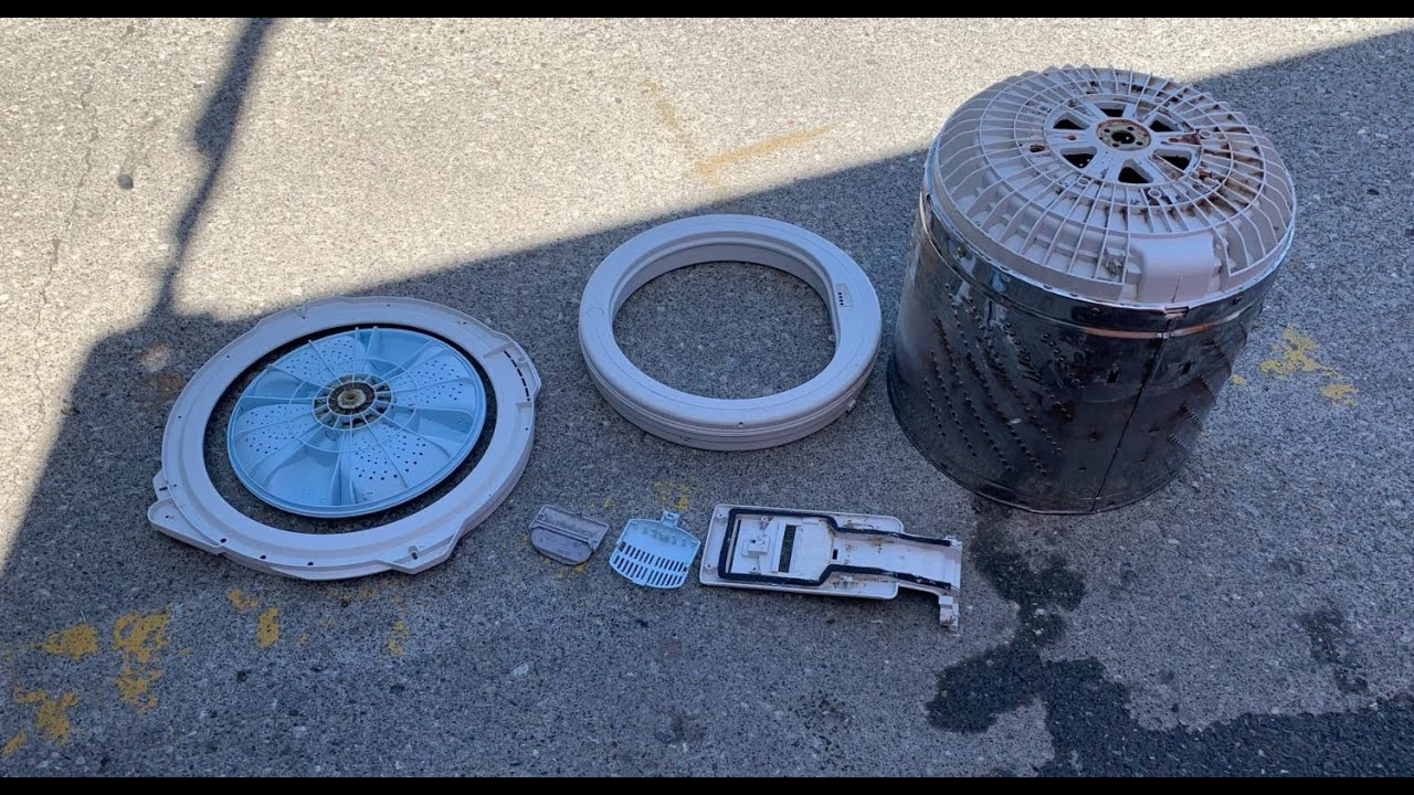 ハイセンス 洗濯機 HW-G45E4KW (4.5Kg)分解掃除の方法 - YouTube