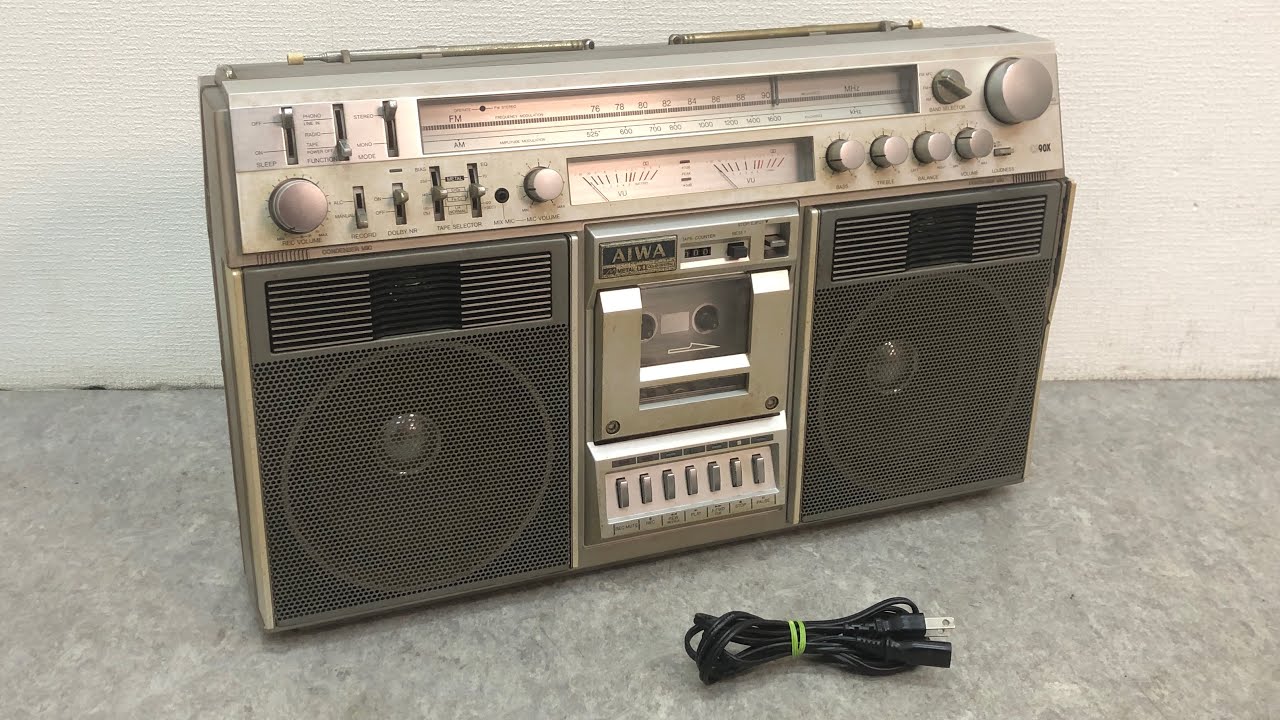 美品希少昭和レトロAIWA ラジカセCS-J77MKII ラジオアイワ