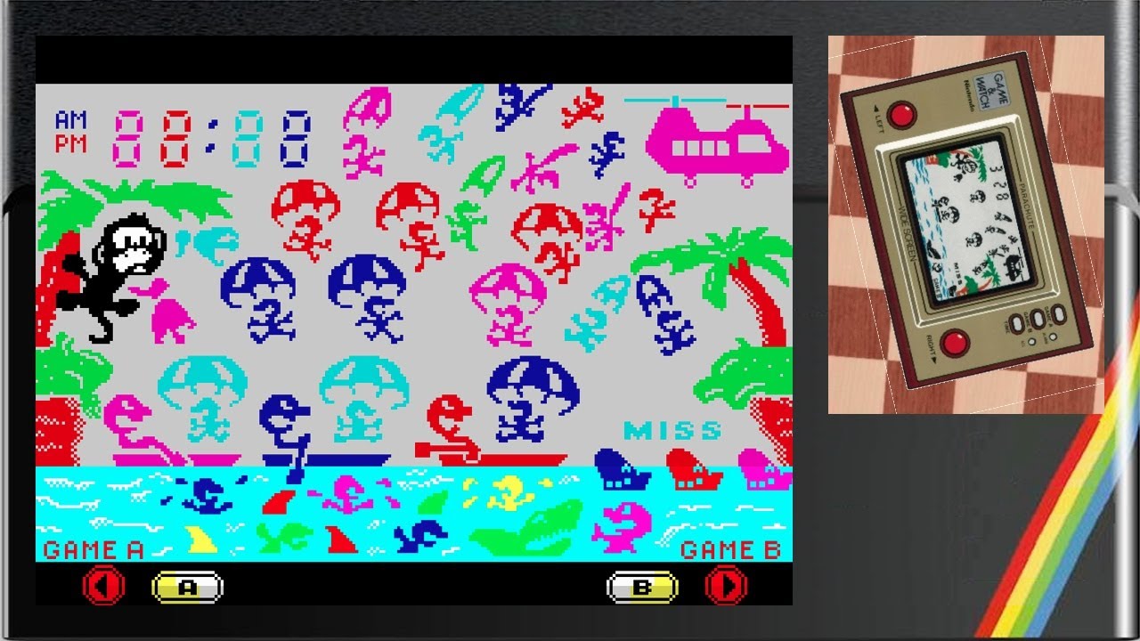 ZX Parachute, Game And Watch on the ZX Spectrum (Carles Oriol