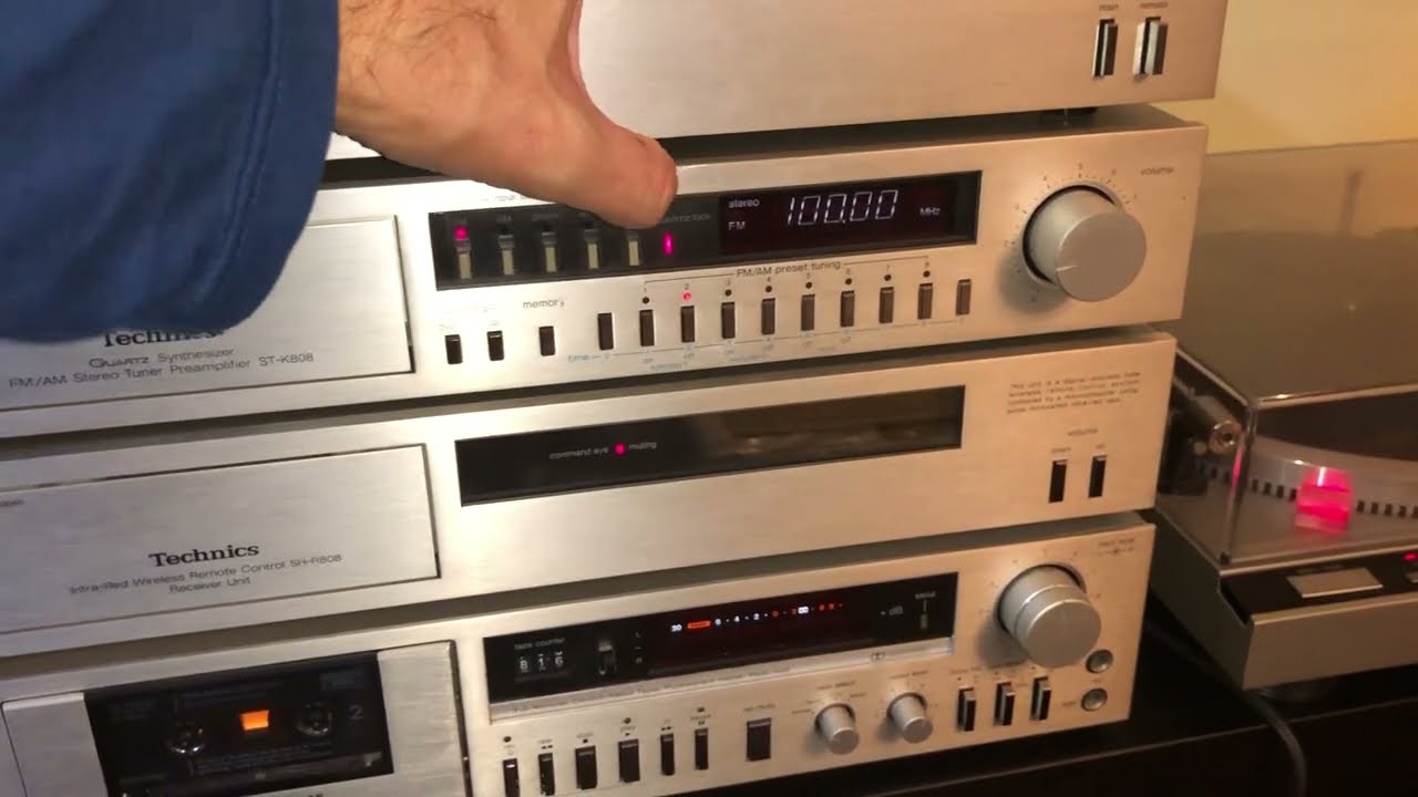 Vintage Technics “808” set, SE-A808, ST-K808, SH-R808, RS-M45, SL