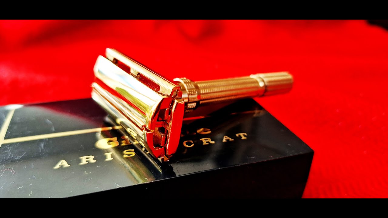 1962 Gillette Aristocrat adjustable razor H2 - YouTube