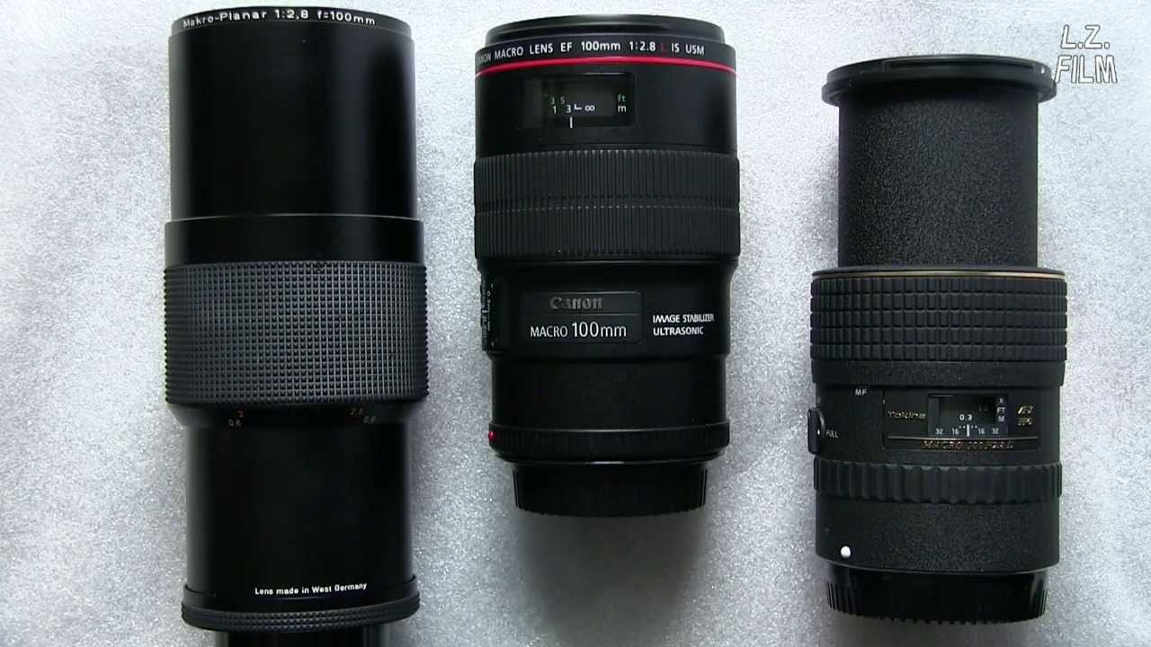 100 mm Macro Lens Test: Canon vs. Tokina vs. Carl Zeiss - YouTube