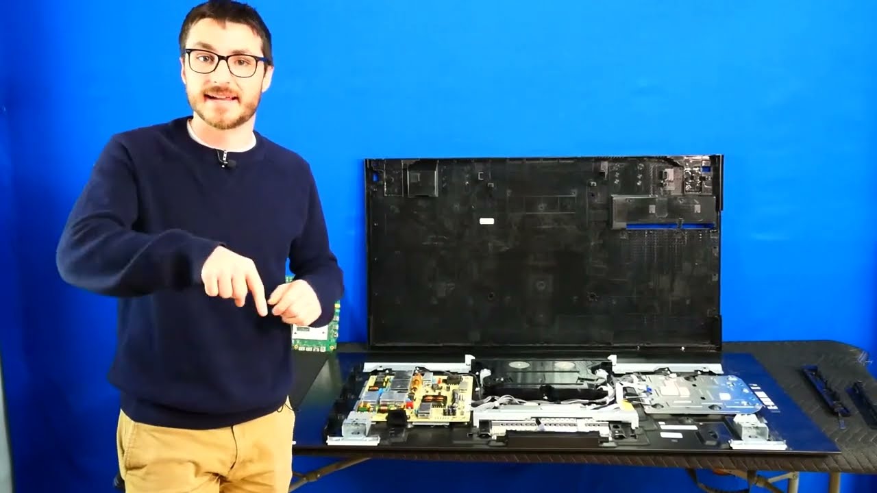 Sony XR-55A80J Back cover and mainboard removal - YouTube