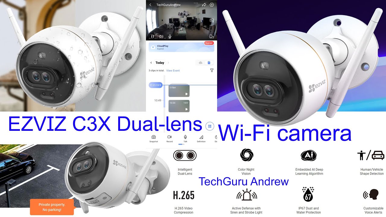 EZVIZ C3X Dual-lens Wi-Fi camera with built-in AI REVIEW - YouTube