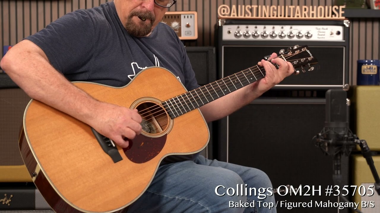 AGH | Collings OM2H Baked Sitka Top, Figured Mahogany Back and Sides