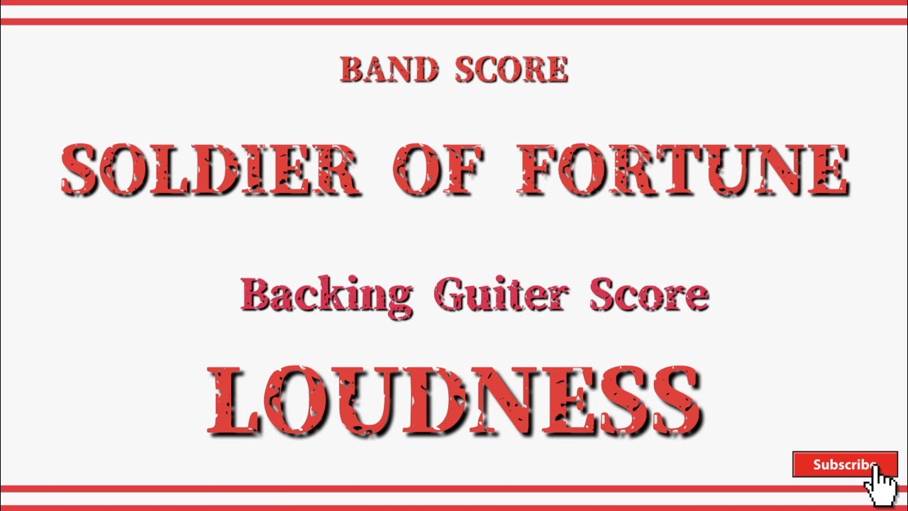 LOUDNESS】バンドスコア『SOLDIER OF FORTUNE』Backing Guiterスコア