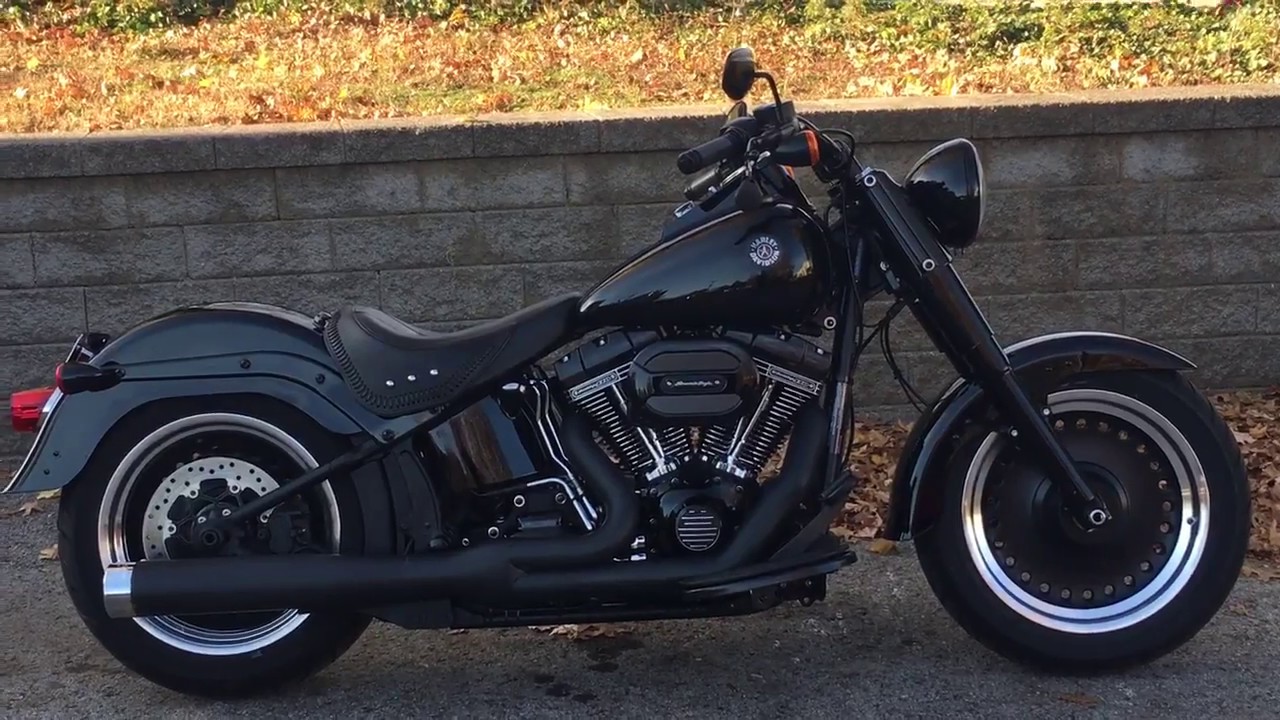 2016 Fat Boy S Vivid Black - YouTube