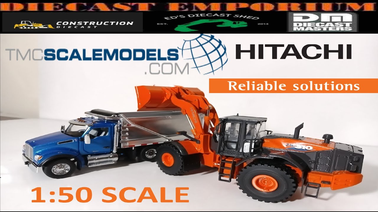 1:50 Scale TMC Hitachi ZW310 Wheel Loader Unboxing & Review - YouTube
