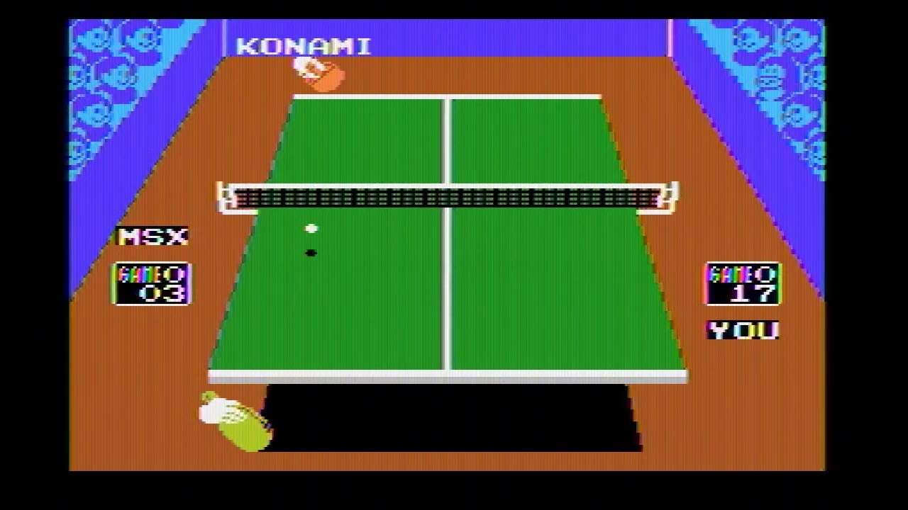 コナミのピンポン Konami's Ping-pong Lv.5 win MSX - YouTube