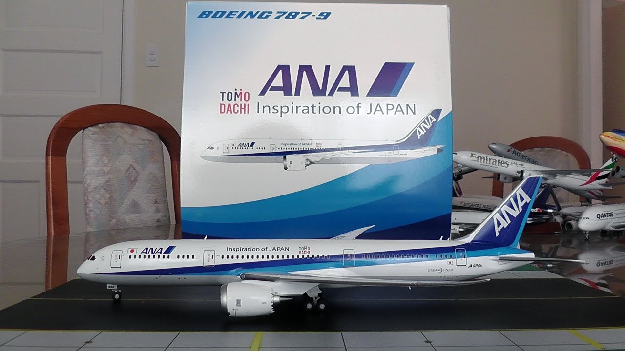 JC Wings 1:200 ANA 787-9 Dreamliner Unboxing and Review - YouTube