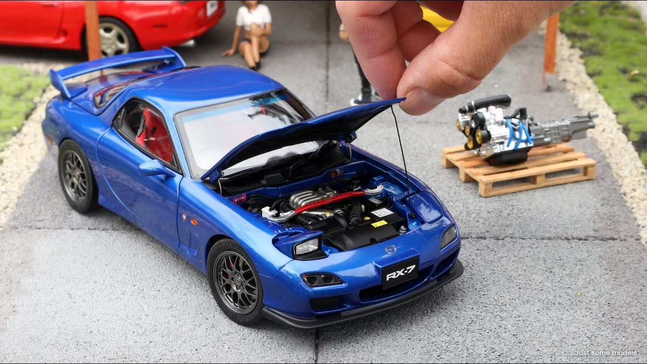 1:18 Mazda RX-7 Spirit R (FD3S), Innocent blue mica - Polar Master