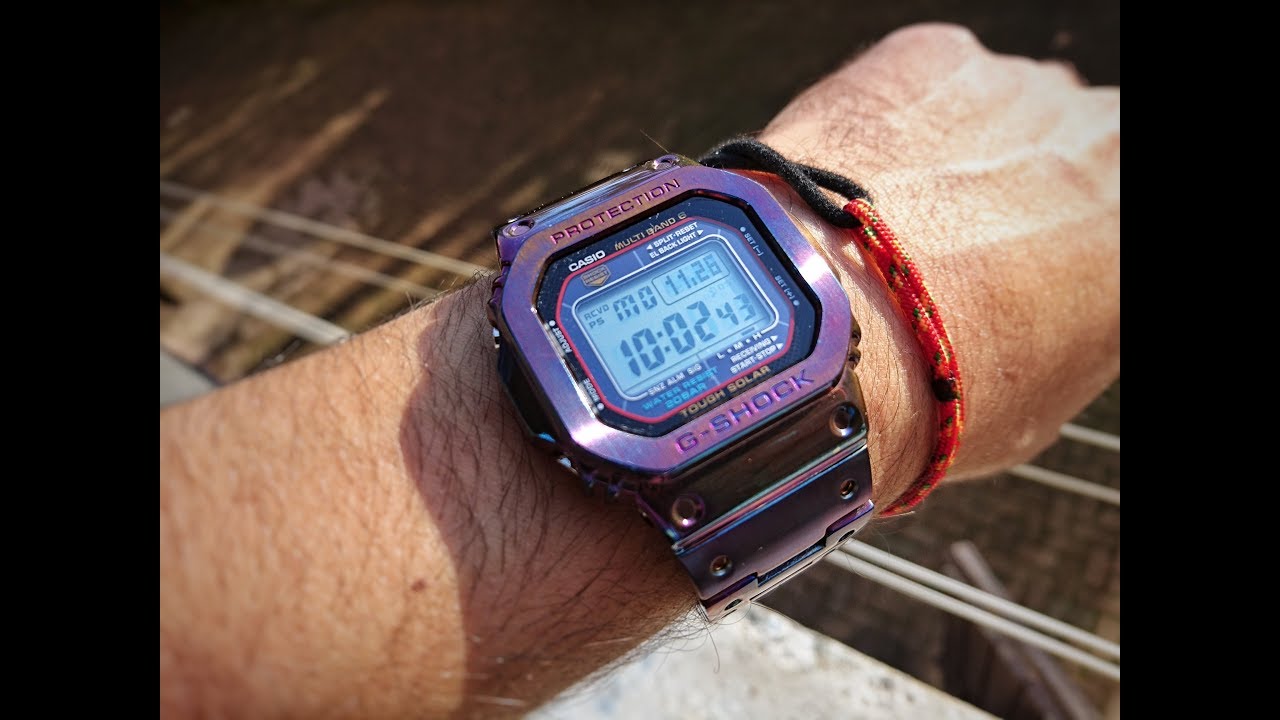Cosmic Blue, my custom made Steel G-shock GW-M5610 - YouTube