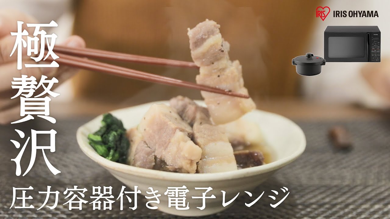 圧力容器付き電子レンジ IMGY-T172-B【電子レンジと圧力容器で簡単