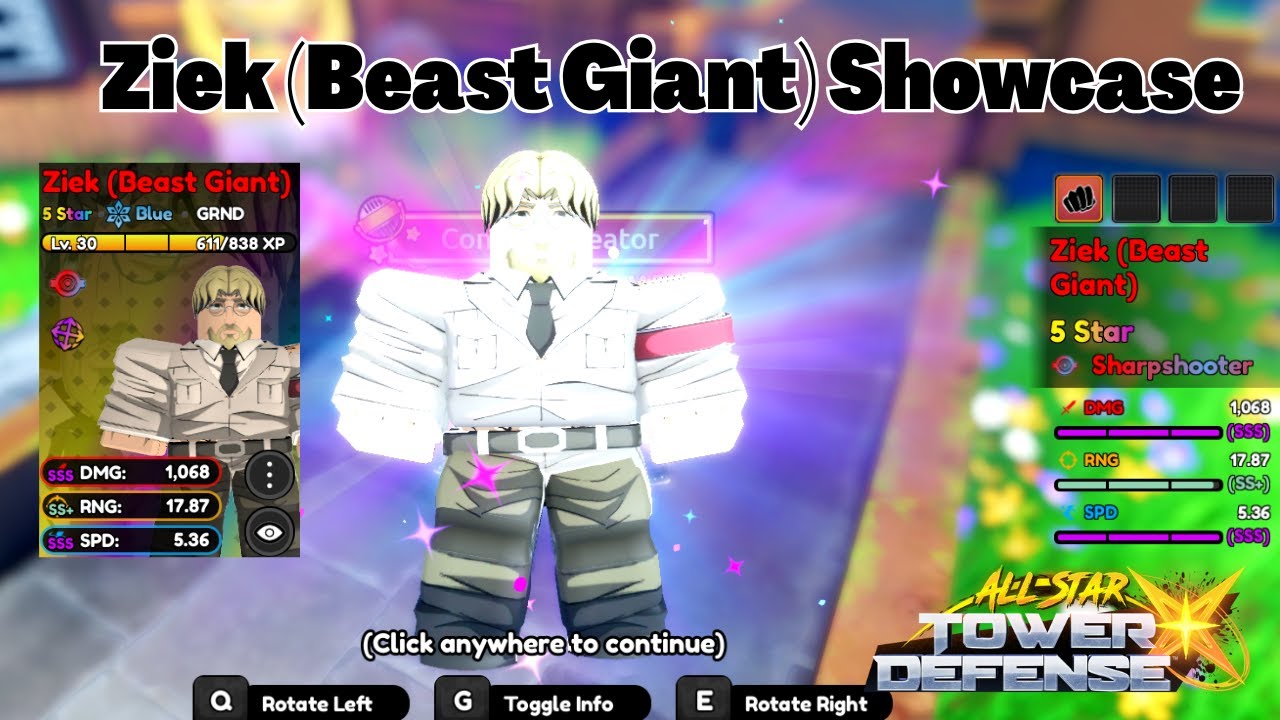 Ziek (Beast Giant) Showcase ASCENDED (Zeke Attack On Titan) All