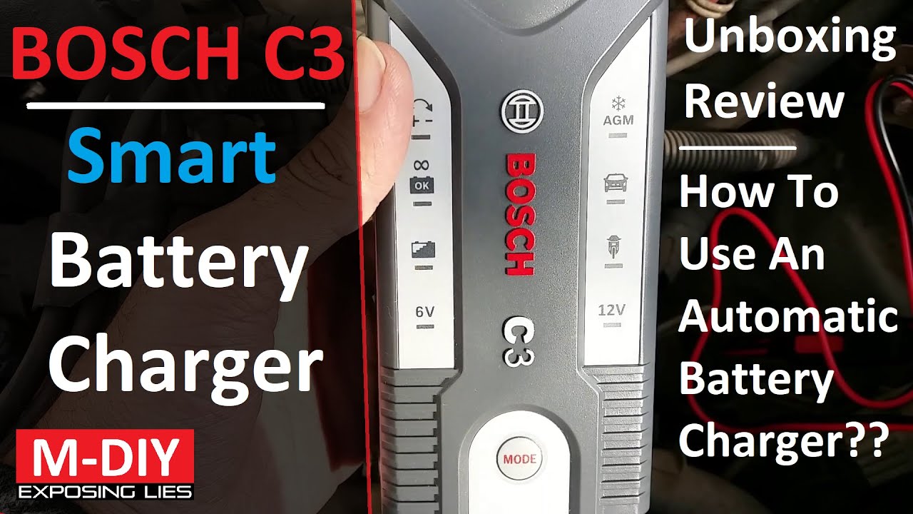 Bosch C3 Fully Automatic Smart Battery Charger For 6V & 12V