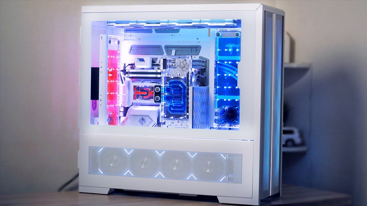 Lian Li V3000 PLUS GGF Edition | White Water-Cooled Full Rear-Loop