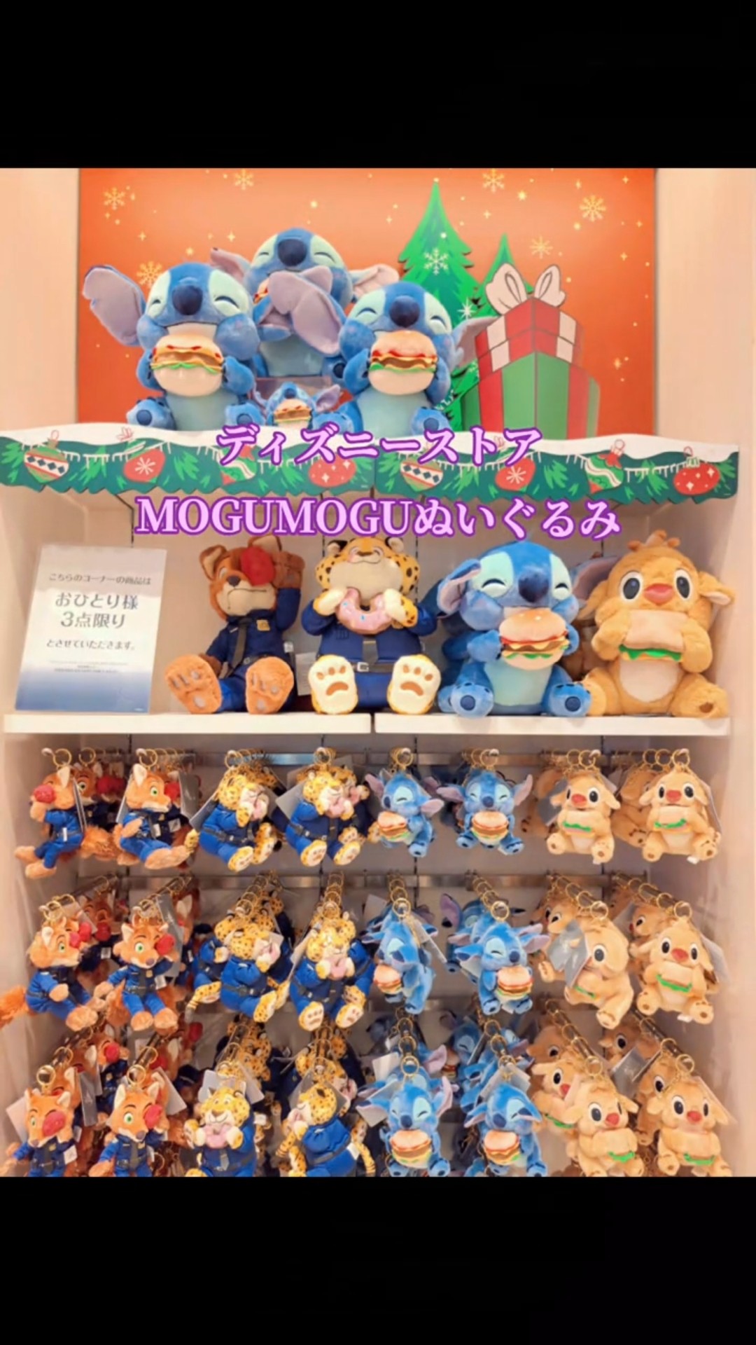 ディズニーストアで、12/9発売のMOGUMOGUのぬいぐるみをフラッグシップ