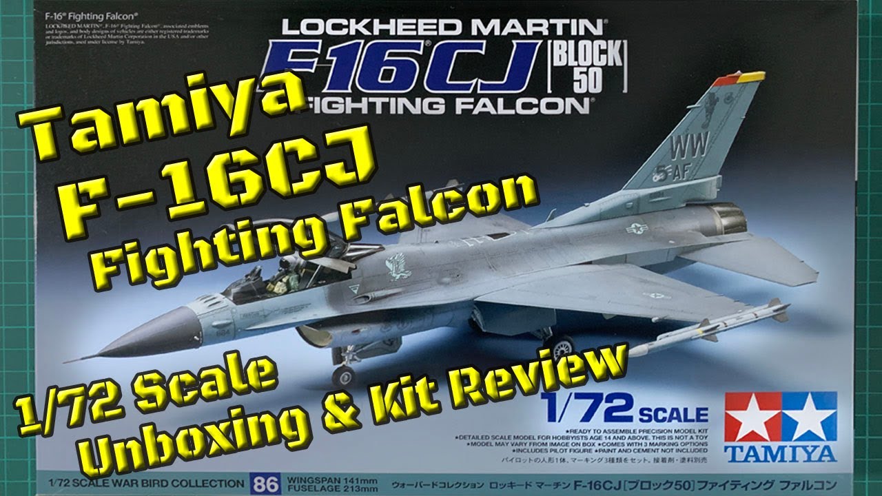 Tamiya F-16CJ Block 50 Fighting Falcon 1/72 scale model - ref