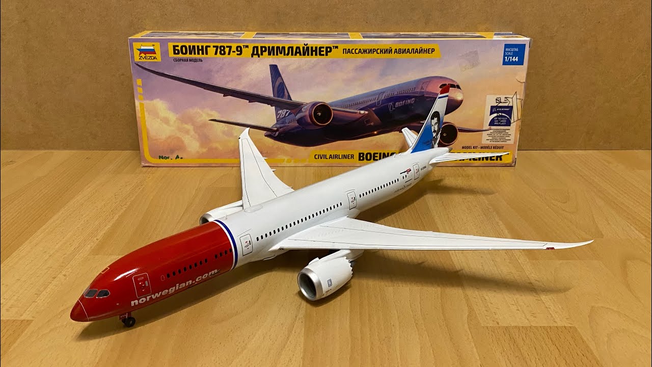Assembly / Zvezda 1/144 scale Boeing 787-9 Norwegian Air Shuttle