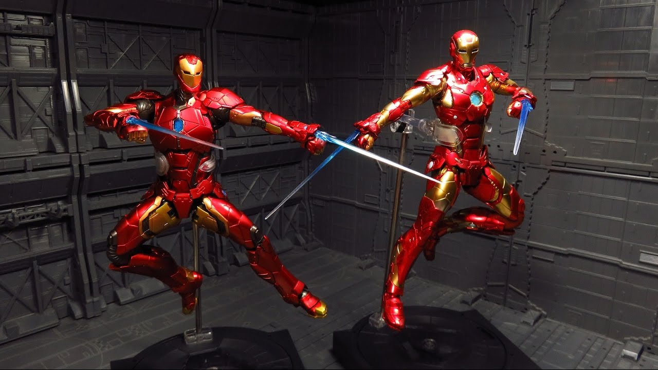 Sentinel RE:EDIT Shape Changing Armor Iron Man Figure Review - YouTube