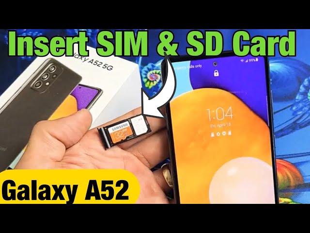 Insert SIM Card & SD Card Properly | Samsung Galaxy A52 - YouTube