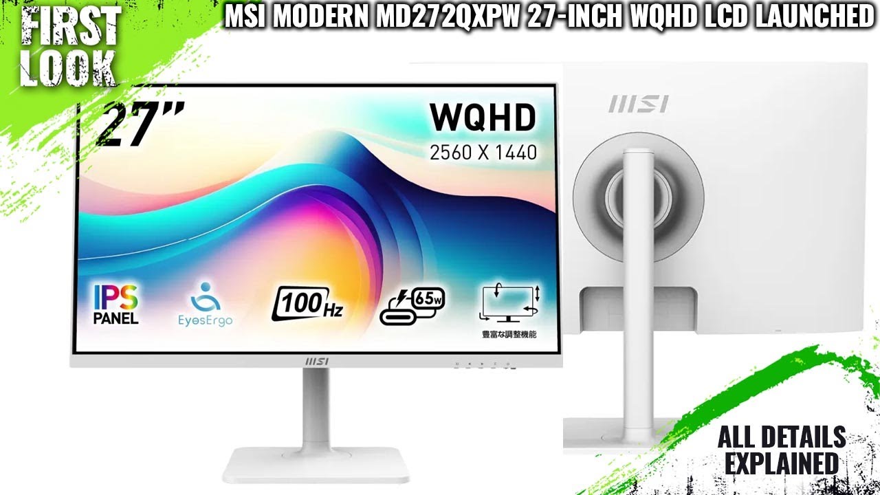 MSI Modern MD272QXPW 27-inch WQHD LCD Launched With KVM Switch