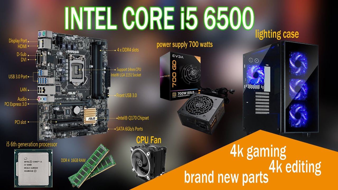 core i5 6th generation pc build | intel Core i5 6500 ASUS Q170M-C