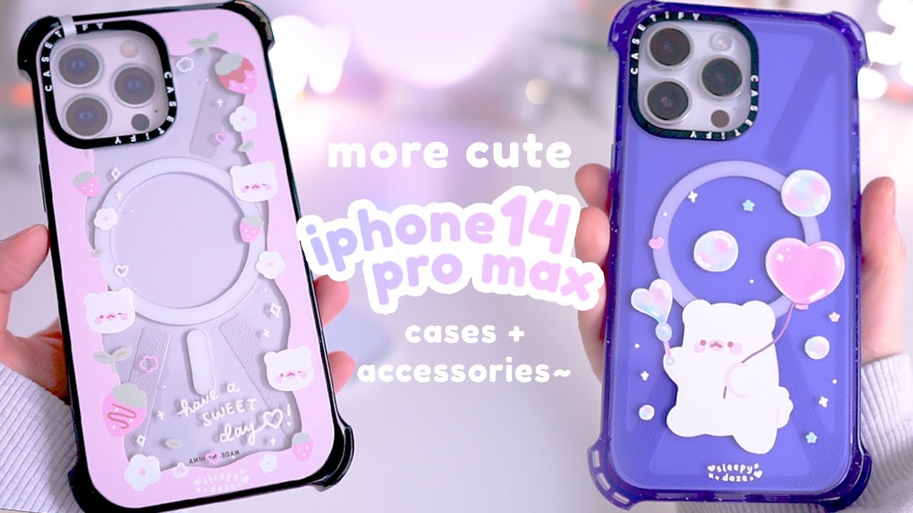 more iphone 14 pro max cute accessories 💗🌟 | unboxing + try-on