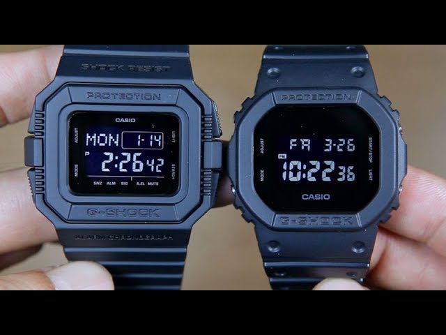 CASIO G-SHOCK DW-D5500BB-1 VS G-SHOCK DW-5600BB-1 - YouTube