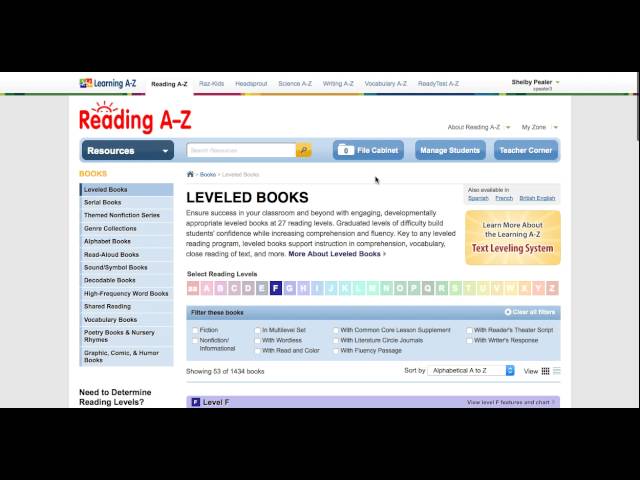 Reading A Z Tutorial for Educators - YouTube