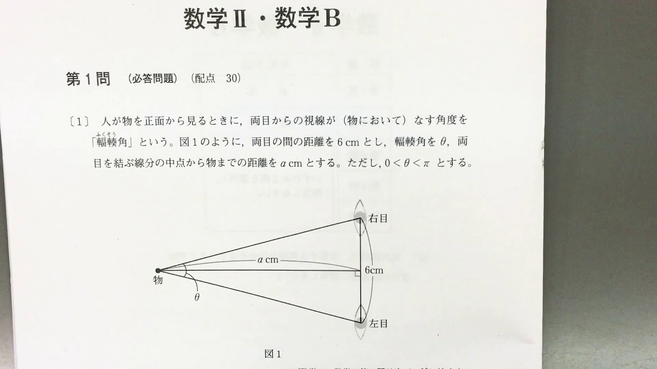 2020年度 高3 6月 進研模試 数学ⅡB 第1問［1］三角関数 - YouTube
