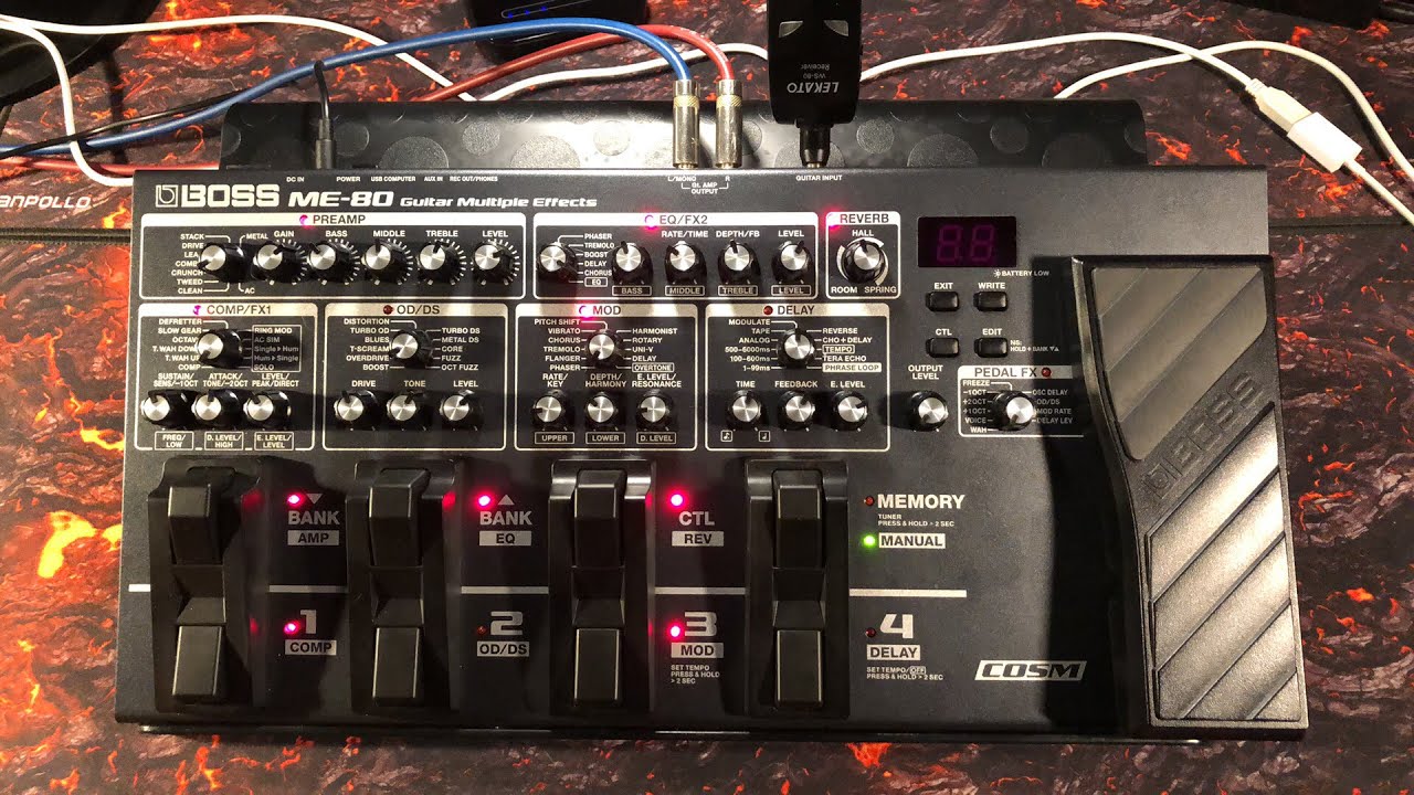 BOSS ME-80 Guitar Multiple Effects Pedal - Tutorial - Brilliant